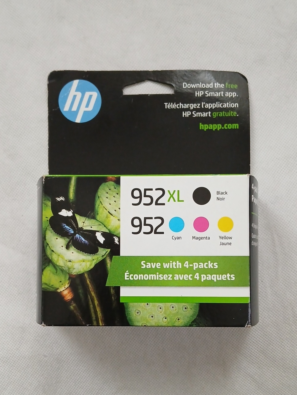 HP 952XL NIB 4 Pack High Yield Ink Cartidges Black 952 Cyan Magenta Yellow